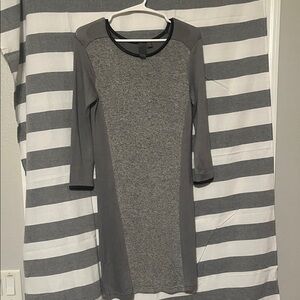 Quinn Gray and Black Long Sleeve Dress